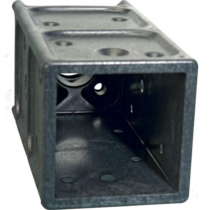 1 Stk. Aufschraubhülse für Holzpfosten 7x7cm Pfostenanker Pfostenanker – Bild 3