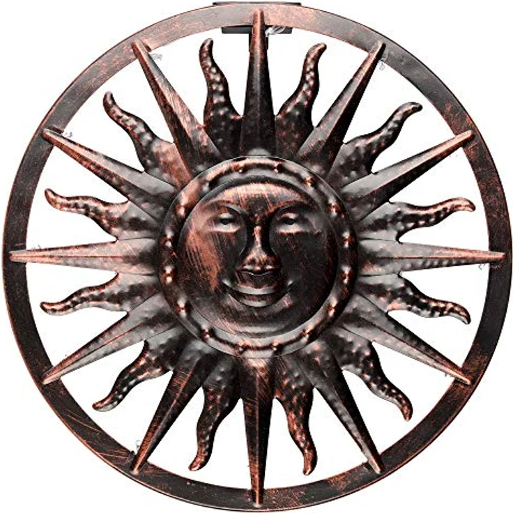 Solar-Wanddekoraktion Sonne, warm-weiß – Bild 2