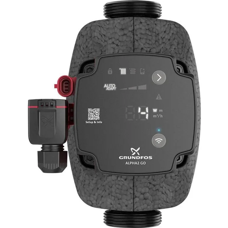Grundfos ALPHA2 GO 25-60 180, Hocheffizienz Umwälzpumpe mit digitaler Steuerung und APP-Integration, 220-240V