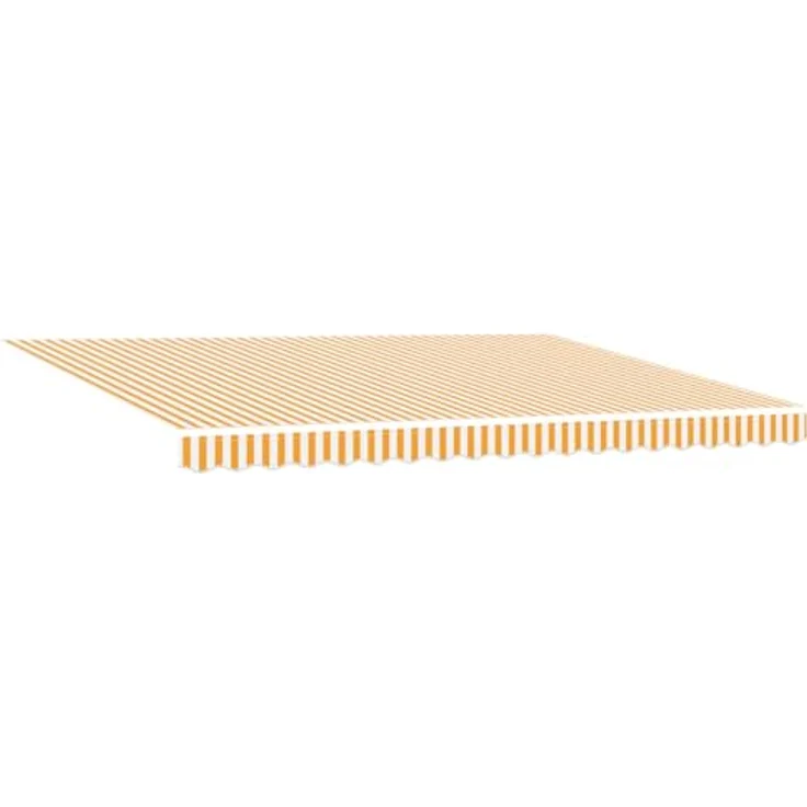 vidaXL Manuelle Gelenkarmmarkise mit solarbetriebenen LEDs, Orange und Weiß, 5 x 3 m, wasserabweisender Polyesterstoff – Bild 8