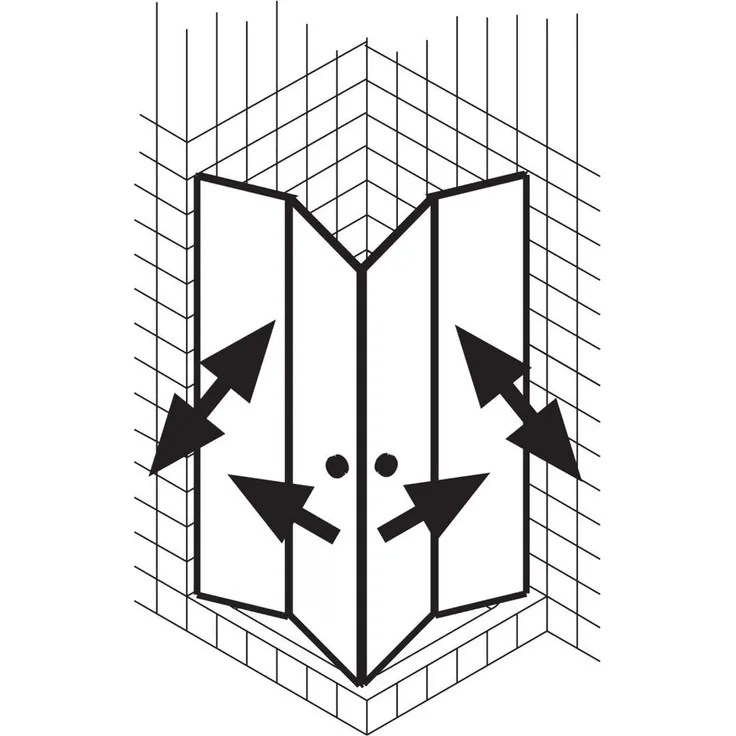 Kermi Dichtleiste 4665 14AC BS x4, 4621, 985mm, Wasserabpralleffekt für Eckeinstieg, 2534987