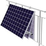 Schwaiger Geländer-Montage Set SOGM0200 für 1 Solarmodul, witterungsbeständiges Aluminium, einstellbarer Winkel von 0° bis 30°, maximale Stabilität für bis zu 30 kg