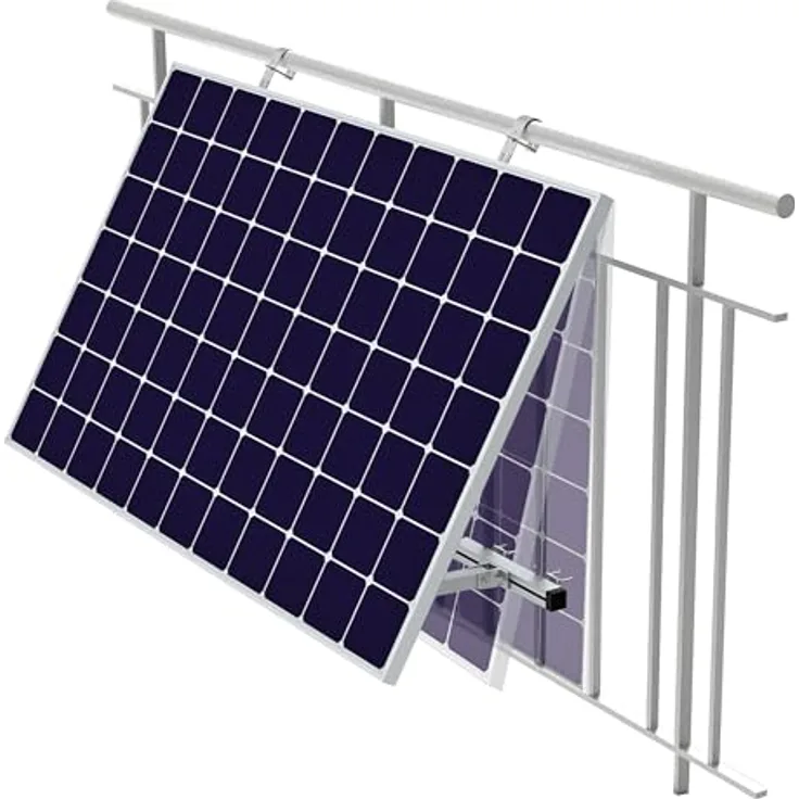 Schwaiger Geländer-Montage Set SOGM0200 für 1 Solarmodul, witterungsbeständiges Aluminium, einstellbarer Winkel von 0° bis 30°, maximale Stabilität für bis zu 30 kg