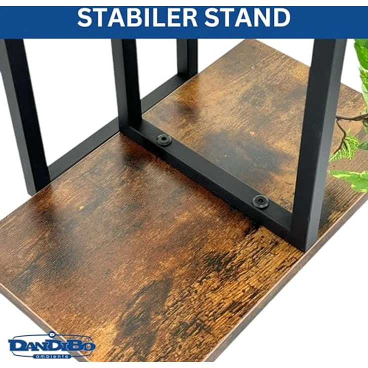 DanDiBo Blumenständer Metall Schwarz 6 Etagen Holz Blumenregal 120 cm Pflanzenregal Design Pflanzenhocker – Bild 7