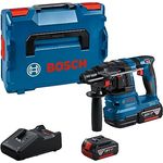Bosch Professional 18V System Akku-Bohrhammer GBH 18V-22 (mit SDS plus, ideal zum Bohren von 6- bis 10-mm-Löchern, inkl. 2x 4,0-Ah-Akku, Ladegerät GAL 18V-40, in L-BOXX)