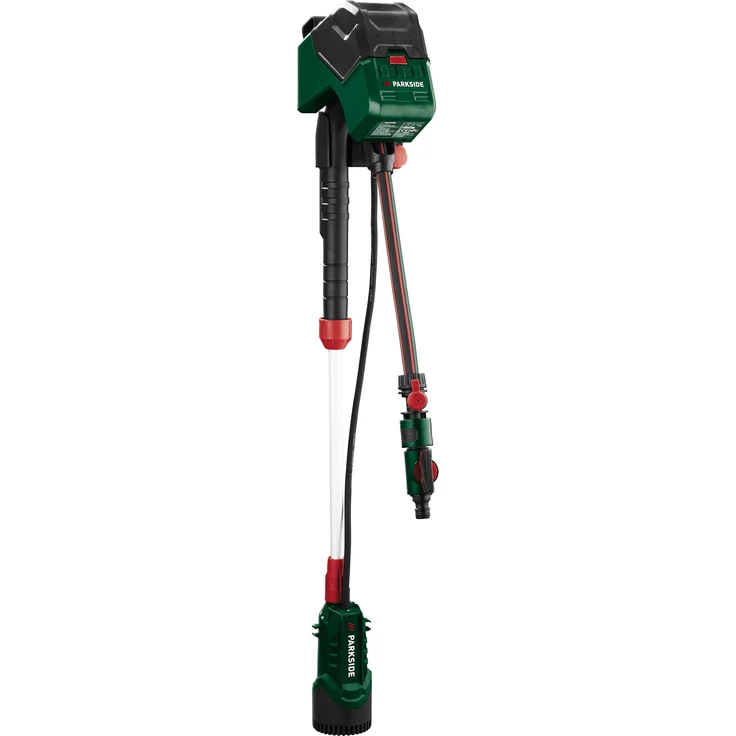 PARKSIDE® 12 V Akku-Regenfasspumpe »PRPA 12-Li A1«, mobil mit Akku und Ladegerät, max. Fördervolumen 1500 l/h, inkl. Teleskoprohr und 3-stufiger LED-Akku-Zustandsanzeige