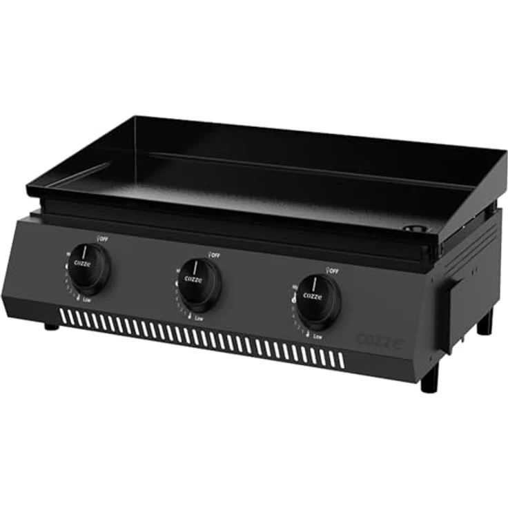 Cozze Plancha-Grill G 700, Grillfläche 66,5 x 35 cm, 3 Edelstahlbrenner mit 6,6 kW, Schwarz – Bild 2