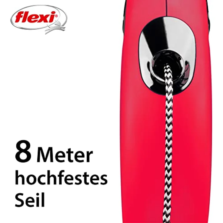 Flexi Hundeleine New Classic S Länge: 8 m, rot – Bild 3