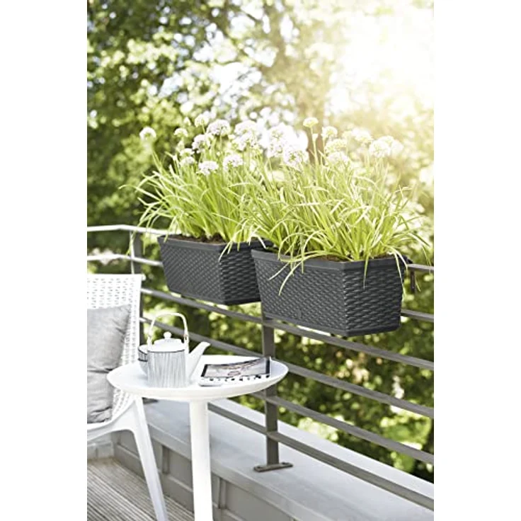 Emsa 516704 Blumenkastenhalter für Casa Mesh Blumenkästen, Anthrazit, Casa Mesh – Bild 3