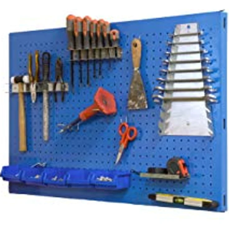 Simonrack 8435104919514 Lochregal, 900 x 400 x 35 mm, zur Wandmontage, Blau – Bild 2