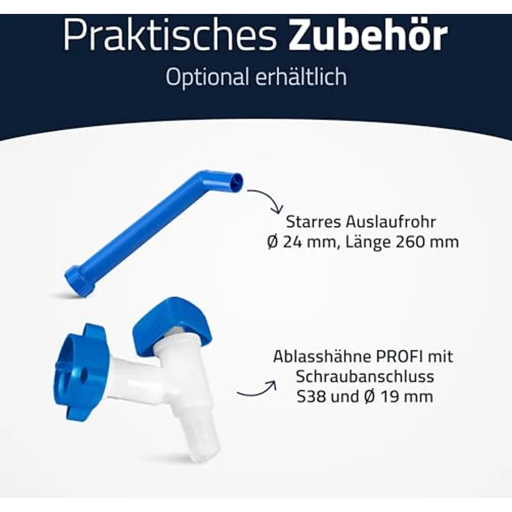 hünersdorff 817600 Wasserkanister ECO 22 L, HD-PE, Weiß, 22l, mit Rohr – Bild 9