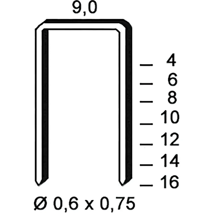 ALSASIX Klammern Type V, 8 mm verzinkte Stahldrahtklammern, 10.000 Stück