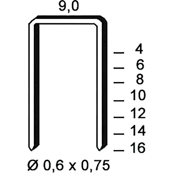 ALSASIX Klammern Type V, 8 mm verzinkte Stahldrahtklammern, 10.000 Stück