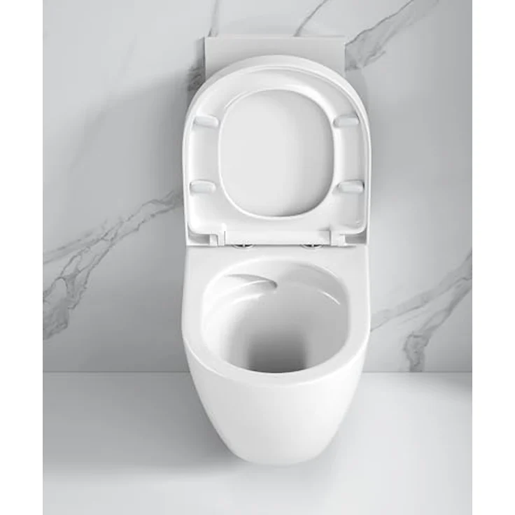 sanicomfort Hänge-WC Adonis 2.0, spülrandlos mit Turbo Flush 360°, Tiefspüler in Weiß, inkl. Softclose Sitz, leise Twister Spülung, Geberit-kompatibel – Bild 2