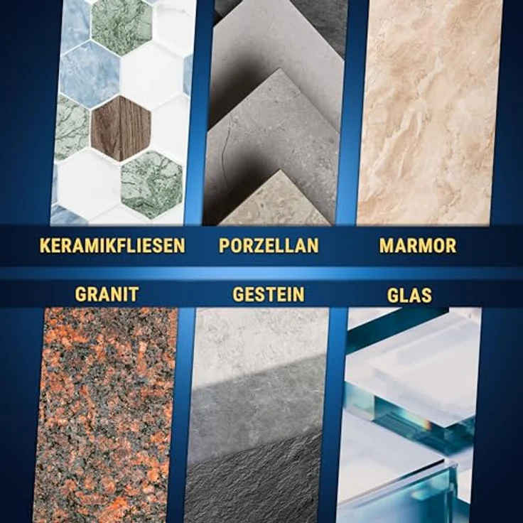S&R Bohrersatz Diamantbohrer, Fliesenbohrer, Glasbohrer Sechskant-Schaft, 4-tlg. Set (5, 6, 8, 10 mm), für Keramik, Granit, Glas, Porzellan, Fliesen, Feinsteinzeug, Marmor – Bild 6