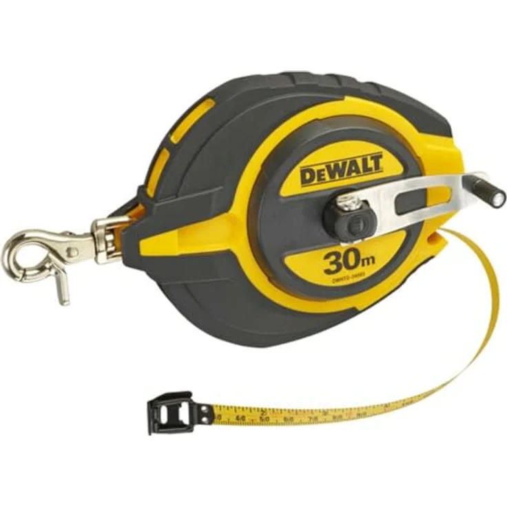 Dewalt DWHT0-34093, Langes Stahlband 30 m mit ergonomischer Gummischale und 5-facher Rückspulgeschwindigkeit – Bild 1