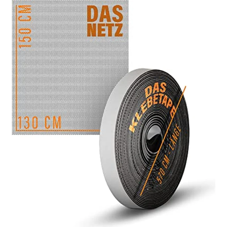 4er Pack Fliegengitter für Fenster - Mückennetz 130cm x 150cm (zuschneidbar), Insektenschutz mit starken selbstklebenden Klettband – Bild 2