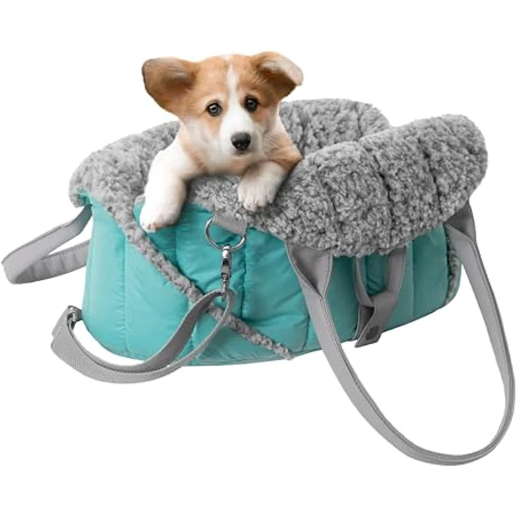 Hobbydog Sea Shell, Tiertransportbox und Hundetragetasche mit Autositz-Funktion, wind- und wasserabweisend, grau – Bild 2