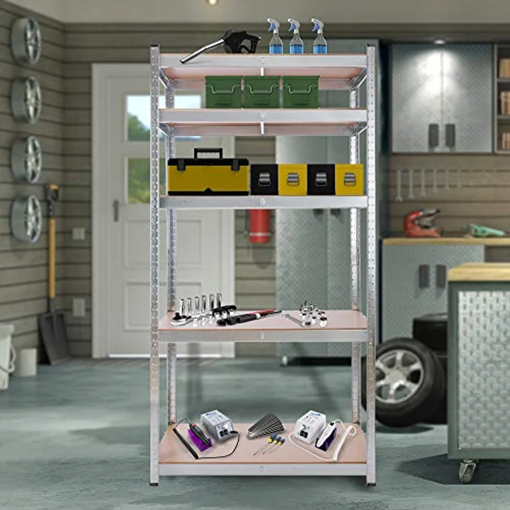 2x Schwerlastregal 180x90x40cm 875kg zertifiziert - verzinkt - Arebos – Bild 2