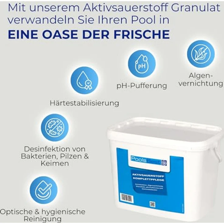 4,48 kg - PoolsBest® Aktivsauerstoff-Komplettpflege 16 Doppelbeutel – Bild 6