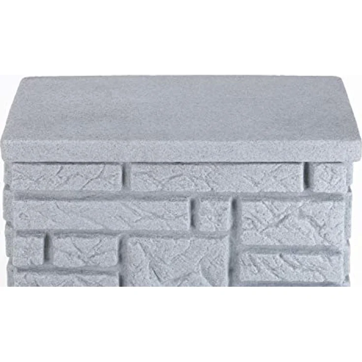 PROSPERPLAST Regentonne Regenwassertank Maurano 300 Liter Granit grau mit kindersicherem Deckel und hochwertigen Messinganschlüssen – Bild 5