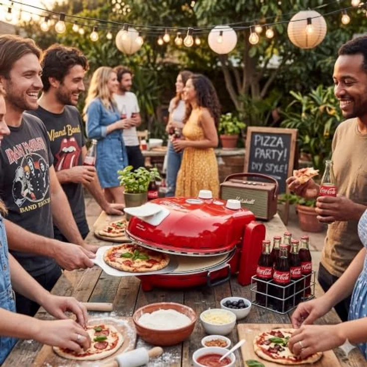 SALCO Pizzaofen SPM-900CC, kompaktes Gerät mit 1400W Heizelement und Steinbackstein für perfekte Pizza in 4–5 Minuten – Bild 3