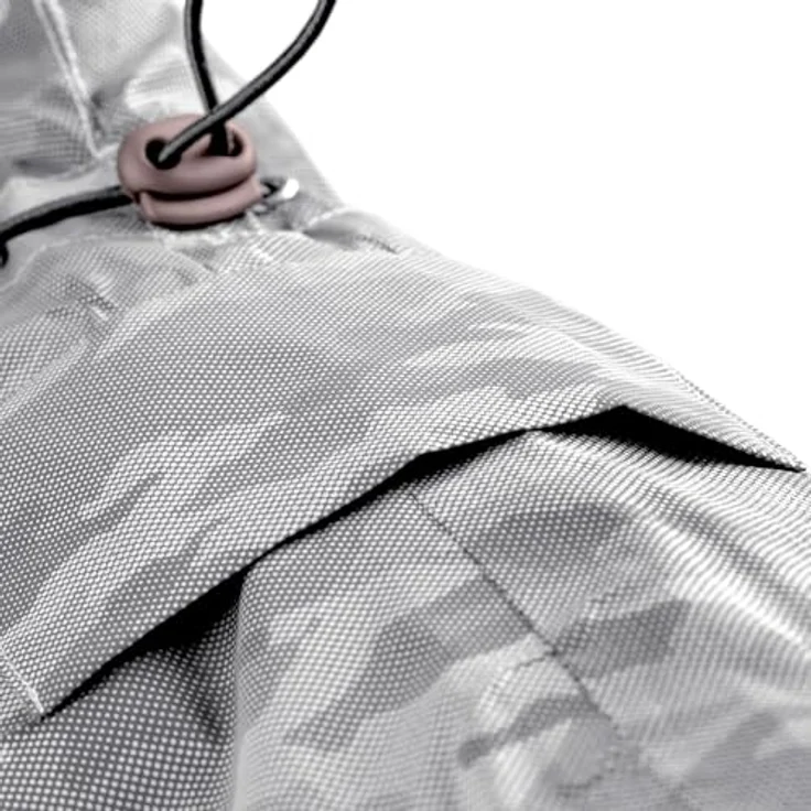 Hunter Tierbedarf Hunderegenmantel Hunde-Regenmantel Huka to go silber, reflektierendes Material, Camouflage-Design – Bild 5
