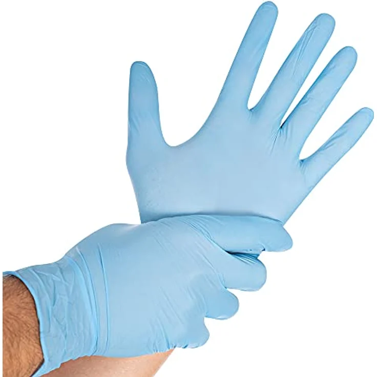 Nitril-Handschuhe ''SL'' PF - Gr.L - 100stk - blau – Bild 3