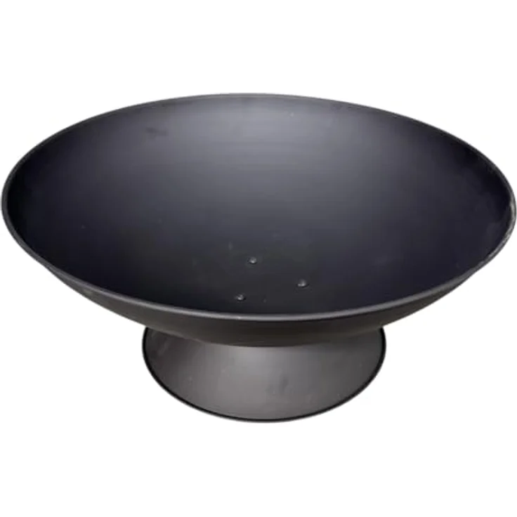 Jet-Line Indio Feuerschale, Metall Feuerstelle in Schwarz, 60 cm, Höhe 21 cm, vielseitig für Garten und Grillen – Bild 1