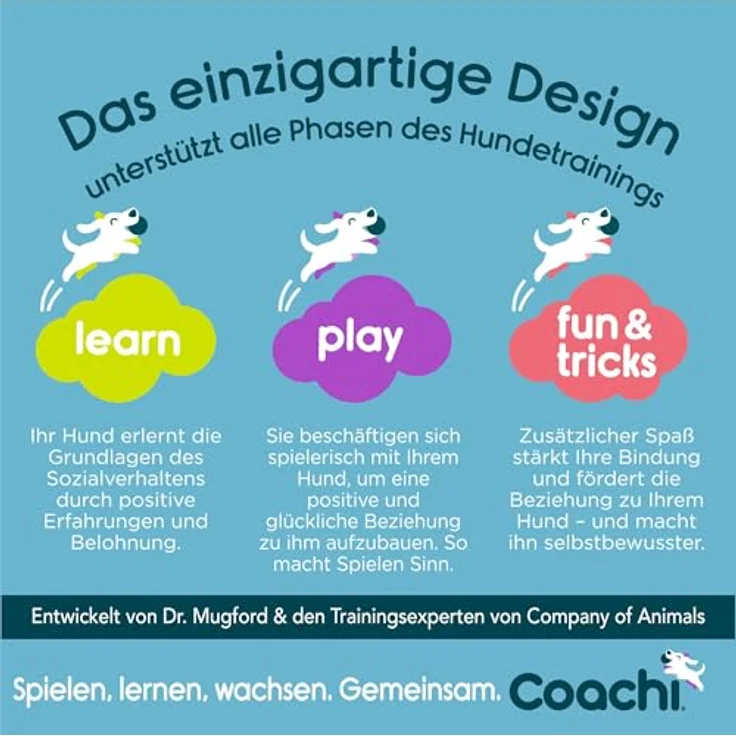 Company of Animals Coachi Tuggi Hide, interaktives Tierspielzeug mit dehnbarem Bungee-Griff, ideal für Belohnungs- und Rückruftraining, robust und angenehm, perfekt für Hunde & Welpen – Bild 5