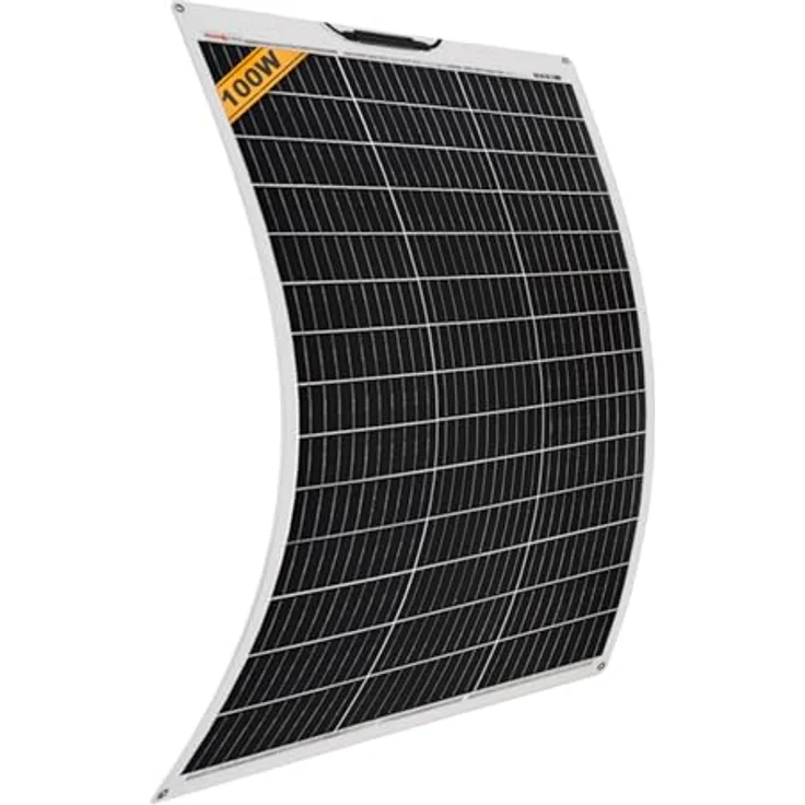 EnjoySolar Solarpanel ETFE Marine Semiflexibles Solarmodul 100W 12V, 182mm PERC-Solarzellen, hohe Zelleneffizienz, IP65 Anschlussdose, robust gegen Salzwasser und Witterung – Bild 2