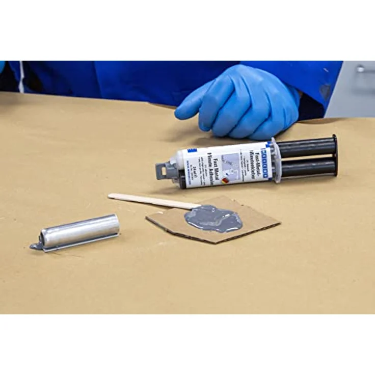 WEICON Fast-Metal, 2-Komponentenkleber für Spaltfüllungen, 24 ml, Flüssigmetall Epoxidharzkleber – Bild 6