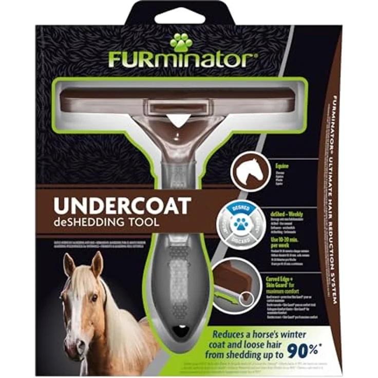 FURminator Fellbürste für Pferde, Fellwechselbürste mit FURejector-Druckknopf zur einfachen Haarentfernung – Bild 7
