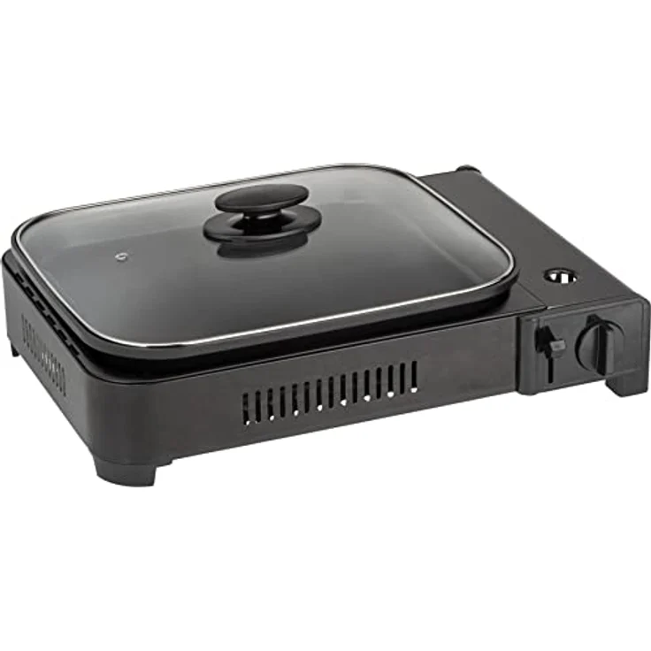 Brunner Devil Megagrill, Gaskocher mit 34,5 x 28,5 cm Grillfläche, Doppelrohrbrenner und Piezozündung, inkl. Bratpfanne und Transporttasche – Bild 3