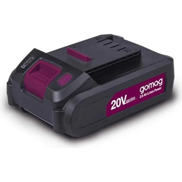 Gomag Akku 2Ah GO-ABP2.0, Lithium-Ionen-Ersatzakku für 20V Produkte, 3-stufige LED-Anzeige, staub- und korrosionsgeschützt, Ladezeit 35-60 Min