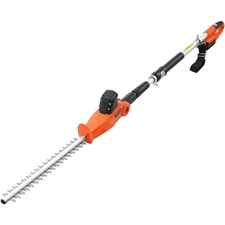 VEVOR Akku-Heckenschere 20 V, Elektroheckenschere-Set mit 457,2 mm Schnittlänge, Teleskopdesign 187,5–238,5 cm für hohe Äste, inkl. 2,0Ah Akku & Schnellladegerät – Bild 9