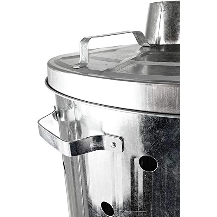 Mojawo Feuerschale Feuertonne verzinkt 75L Verbrennungtonne Verbrennungseimer, verzinkte Verbrennungstonne mit geringer Rauchentwicklung, schneller Verbrennung - Mojawo – Bild 5