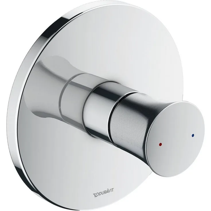 Duravit White Tulip Duscharmatur Einhebel Unterputz, Ø 170 mm, ohne Umstellventil, Chrom Hochglanz, nachhaltige Keramikkartusche, Design von Philippe Starck