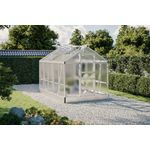 OUTFLEXX Flora Gewächshaus, 310x190x200 cm, Silberton, robust und witterungsbeständig