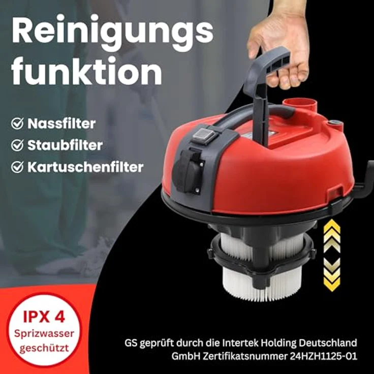 STAHLMANN VAC3300 Industriestaubsauger Nasssauger Trockensauger 30L Tank, 3300W, Blasfunktion – Bild 5