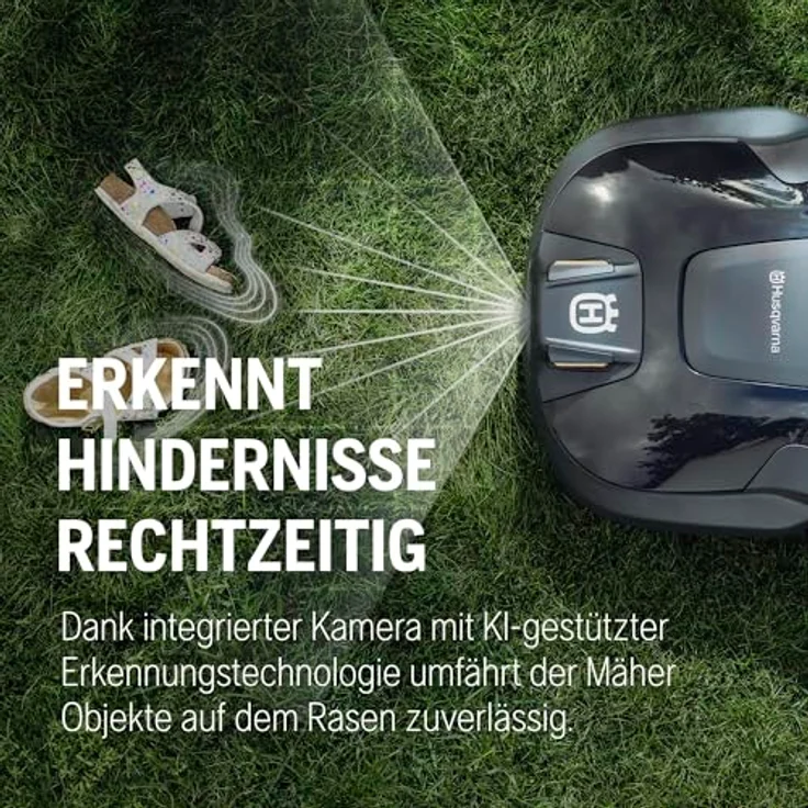 Husqvarna Automower® Aspire R6V, Rasenmähroboter für Flächen bis 600 m², ohne Begrenzungskabel, Objekterkennung, GPS-Navigation, WLAN-Steuerung – Bild 4
