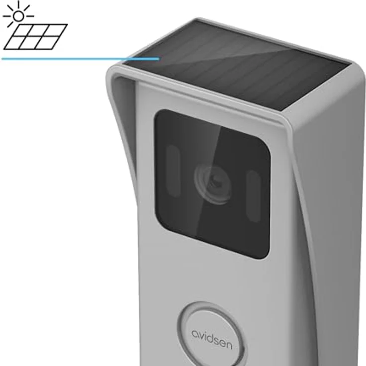 Extel Elia Solar Wave, Video-Türsprechanlage 7 Zoll Touchscreen mit 2 Draht-Technik, grau, inkl. Solarenergie und App-Steuerung – Bild 3