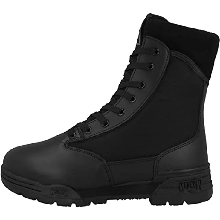 Hi-Tec Magnum Classic M800892, Sicherheitsschuhe aus Leder mit atmungsaktivem Mesh, schwarz, Gr. 47