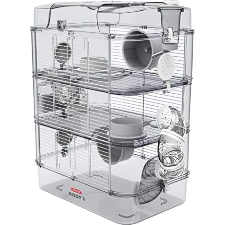 Zolux Käfig für Hamster, Mäuse, Rennmäuse RODY 3" Trio, Long 41 cm x larg 27 cm x haut 53 cm.