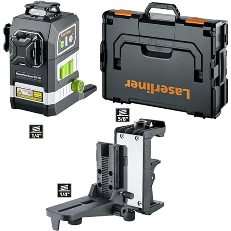 Laserliner PowerPlane-Laser 3G Multi-18V, grüner Laser, selbstnivellierend, inkl. Box, ohne Akku – Bild 4