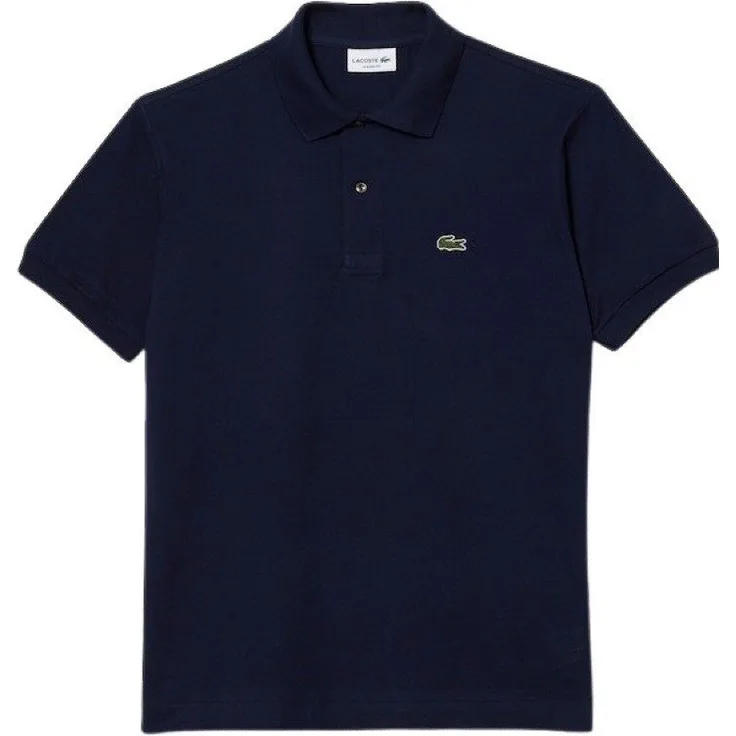 Lacoste L.12.12 Poloshirt aus Baumwoll-Petit-Piqué, zeitlos-schickes Design, klassisch (blau)