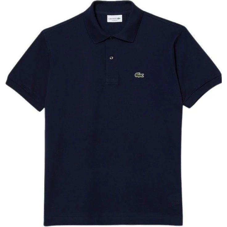 Lacoste L.12.12 Poloshirt aus Baumwoll-Petit-Piqué, zeitlos-schickes Design, klassisch (blau)