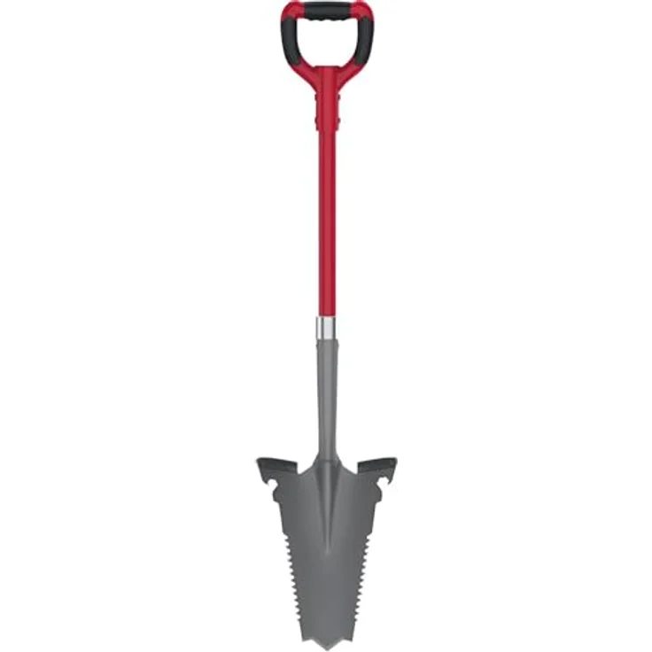 EASYmaxx Wurzelspaten mit Säge, 114 cm, ergonomische Stahlklinge und Trittkanten für effektive Gartenarbeit – Bild 1
