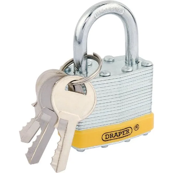 DRAPER DIY 22338 Vorhängeschloss, Stahl 40 mm laminiert Vorhängeschloss aus Stahl