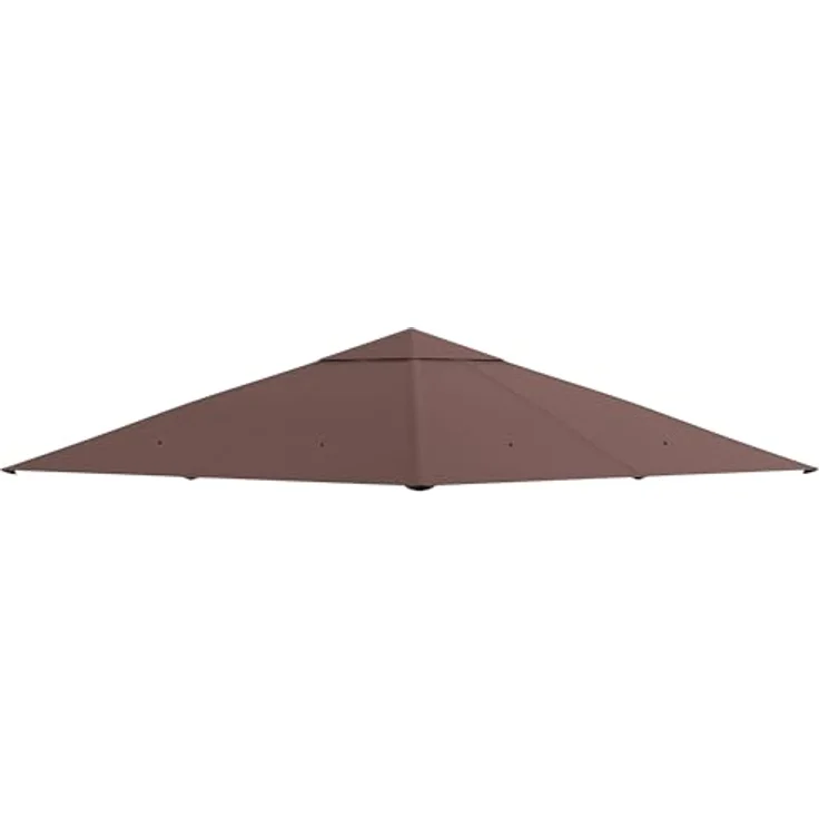 Outsunny Pavillon-Ersatzdach 298x295 cm Kaffee, wasser- und UV-beständig, mit 8 Wasserablasslöchern – Bild 2